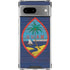 Guam Flag Dark Wood Google Pixel 8 Clear Case